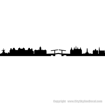 Picture of Amsterdam, Netherlands 2 City Skyline (Cityscape Decal)