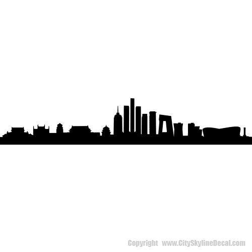 Picture of Beijing, China 2 City Skyline (Cityscape Decal)