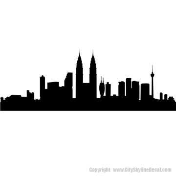 Picture of Kuala Lumpur, Malaysia City Skyline (Cityscape Decal)