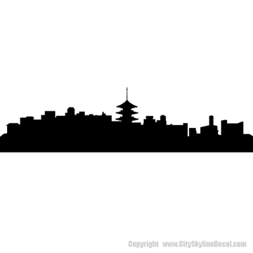 Picture of Kyoto, Japan City Skyline (Cityscape Decal)