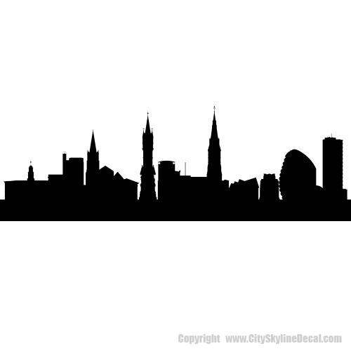 Picture of Leicester, England City Skyline (Cityscape Decal)