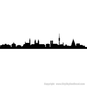 Picture of Munich, Germany 2 City Skyline (Cityscape Decal)