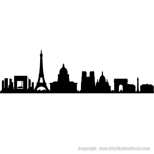 Picture of Paris, France City Skyline (Cityscape Decal)
