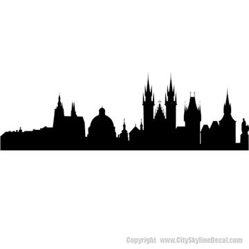 Picture of Prague, Czech Republic City Skyline (Cityscape Decal)