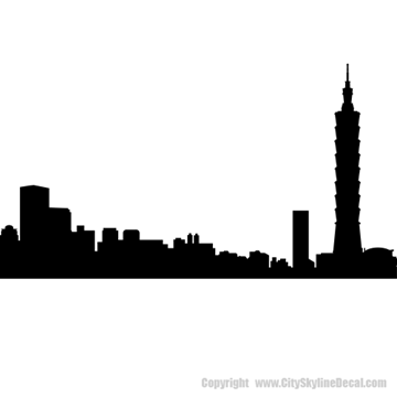 Picture of Taipei, Taiwan City Skyline (Cityscape Decal)
